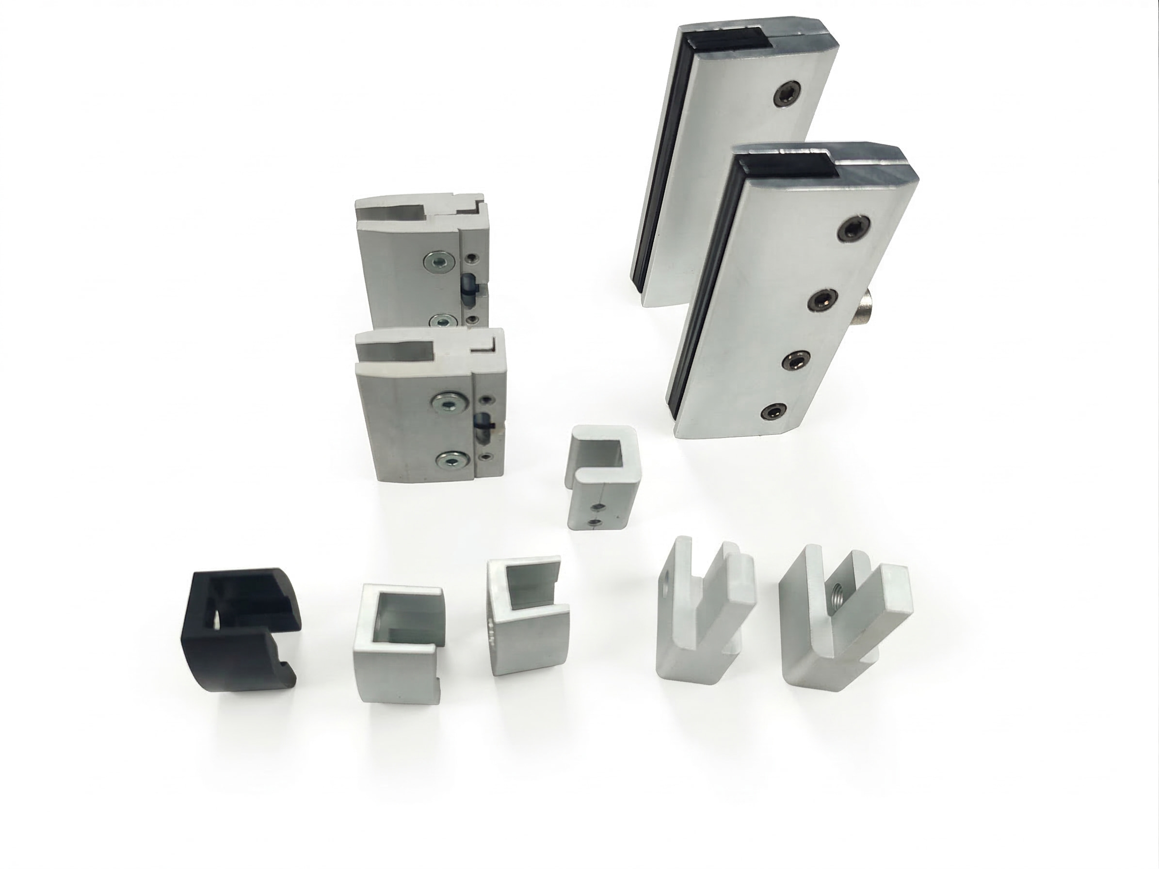 Custom High Quality Aluminum Glass Door Clamps & Timber Door Hardware